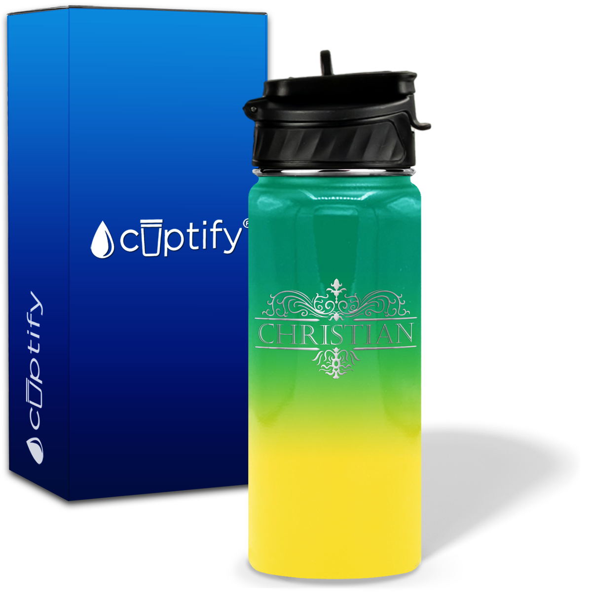 Personalized Vestige Design on 18oz Water Bottle