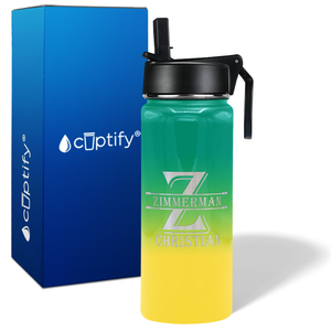 Personalized Initial Block on 18oz Wide Mouth Bottle