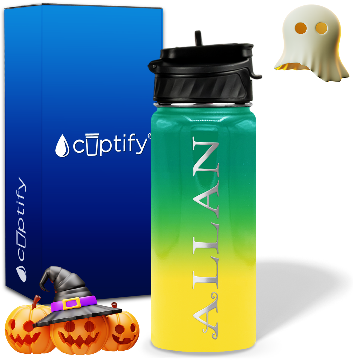 Personalized Eerie Halloween on 18oz Water Bottle