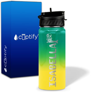Personalized Mermaid with Name and Icon on 18oz Wide Mouth Kids Water Bottle