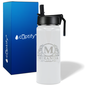 Personalized Elaborate Circle on 18oz Wide Mouth Bottle