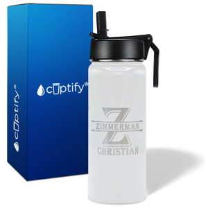 Personalized Initial Block on 18oz Wide Mouth Bottle