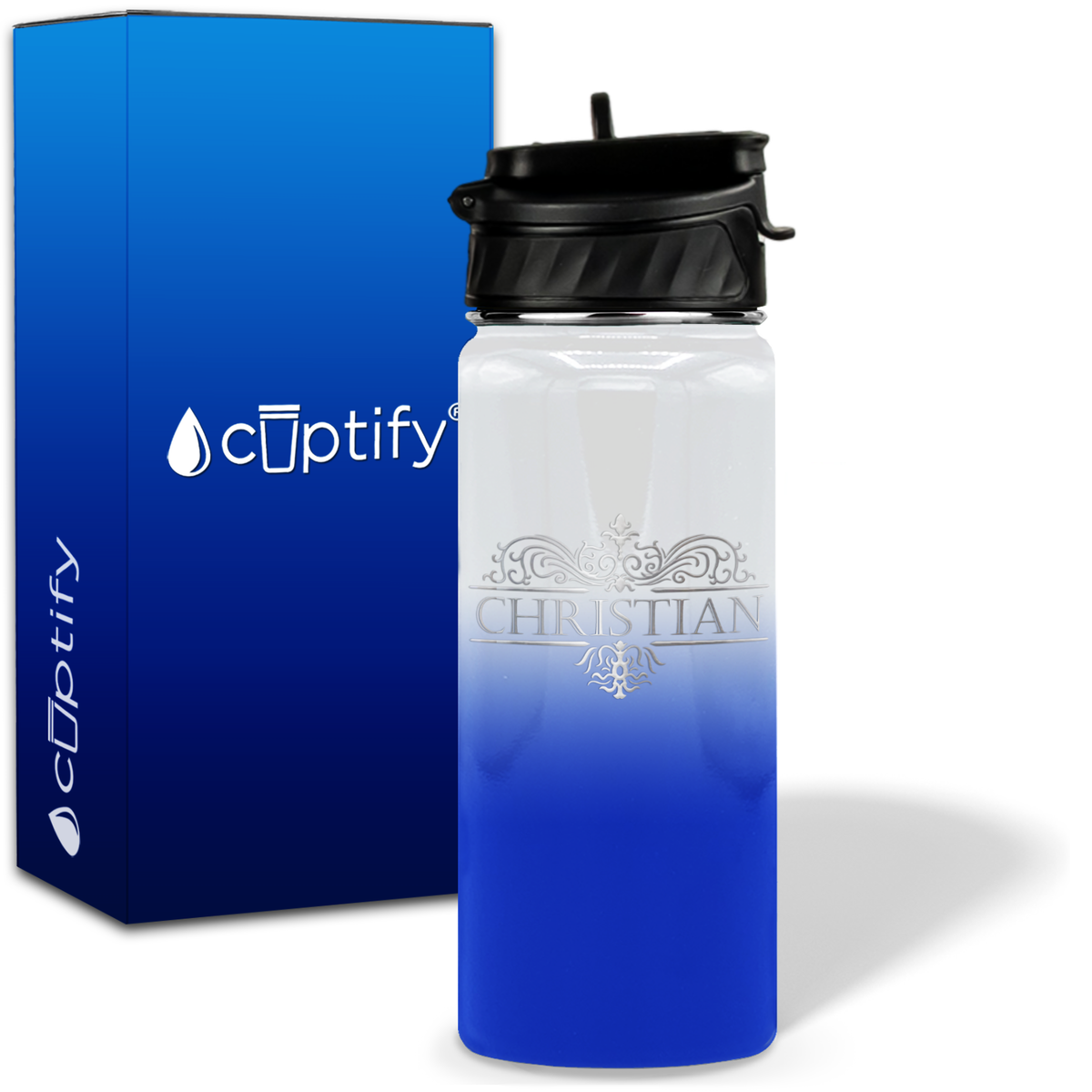 Personalized Vestige Design on 18oz Water Bottle