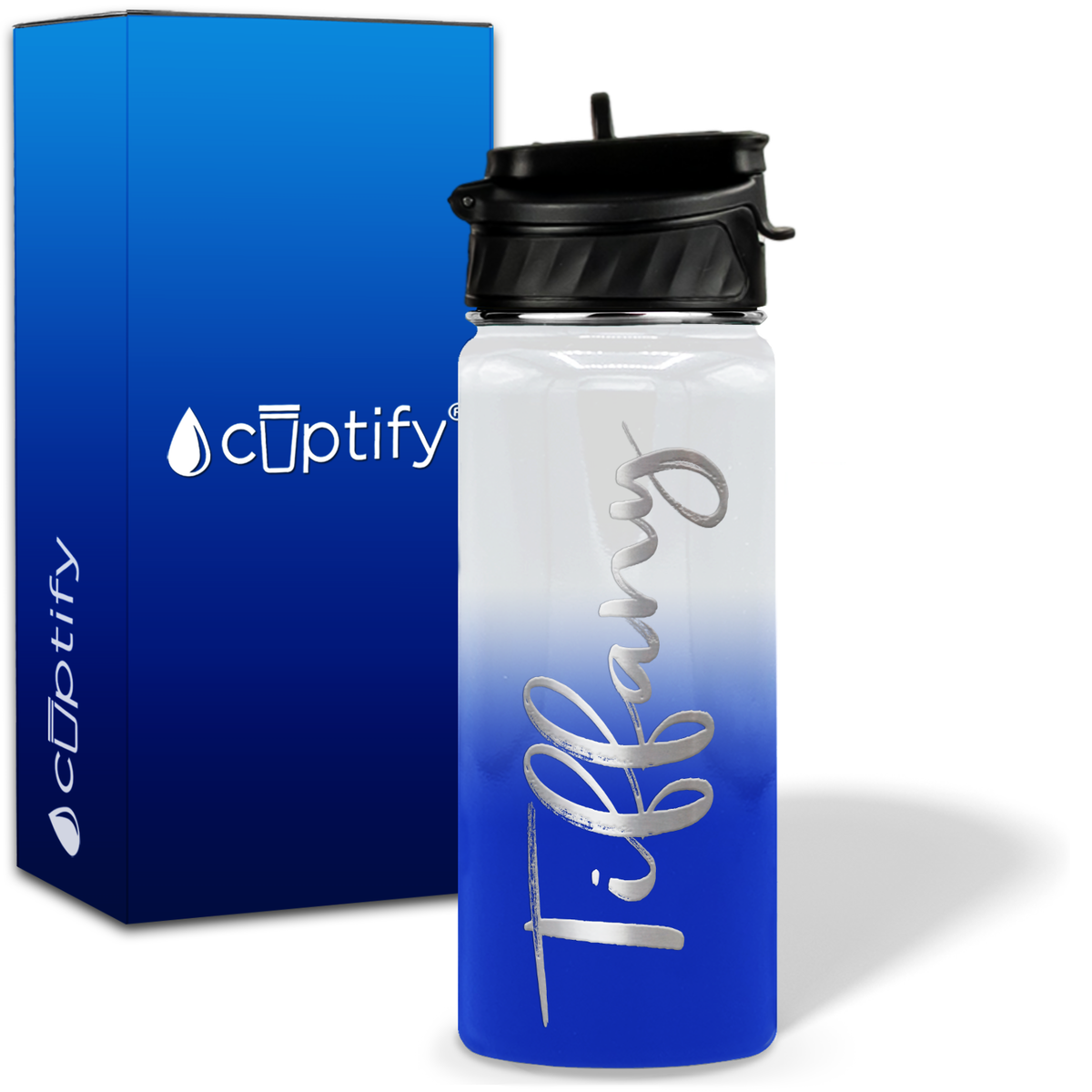 Personalized Tiffany Style on 18oz Water Bottle