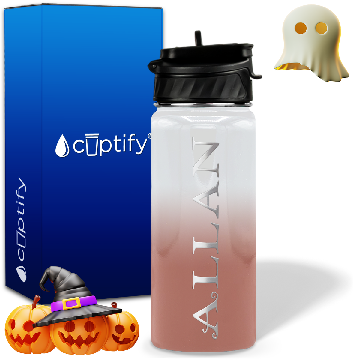 Personalized Eerie Halloween on 18oz Water Bottle