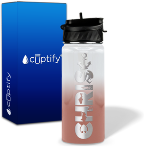 Personalized Anchor with Name and Icon on 18oz Wide Mouth Kids Water Bottle