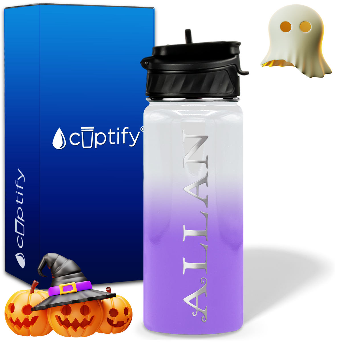 Personalized Eerie Halloween on 18oz Water Bottle