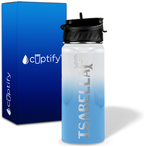 Personalized Mermaid with Name and Icon on 18oz Wide Mouth Kids Water Bottle