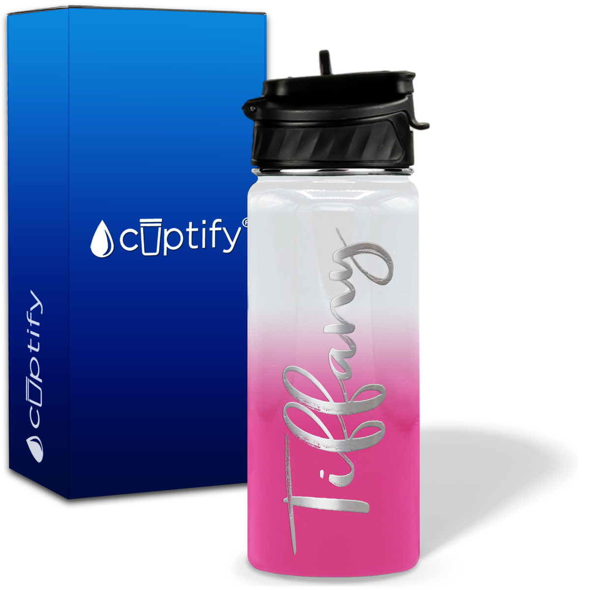 Personalized Tiffany Style on 18oz Water Bottle
