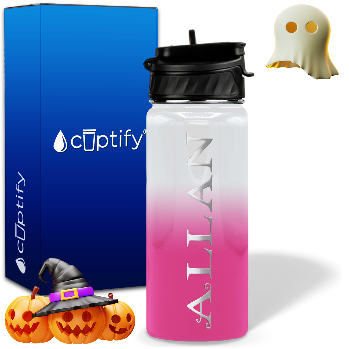 Personalized Eerie Halloween on 18oz Water Bottle