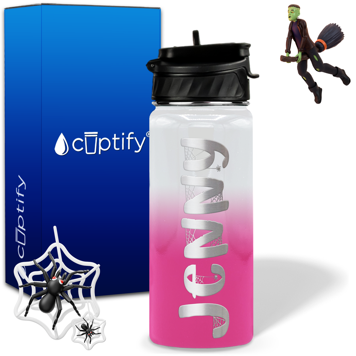 Personalized Spooky on 18oz Halloween Water Bottle