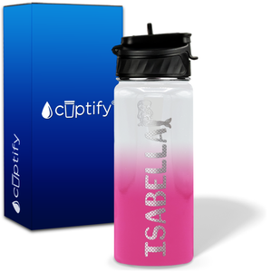 Personalized Mermaid with Name and Icon on 18oz Wide Mouth Kids Water Bottle