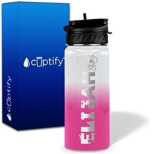Personalized Dog with Name and Icon on 18oz Wide Mouth Kids Water Bottle