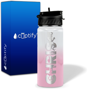 Personalized Anchor with Name and Icon on 18oz Wide Mouth Kids Water Bottle