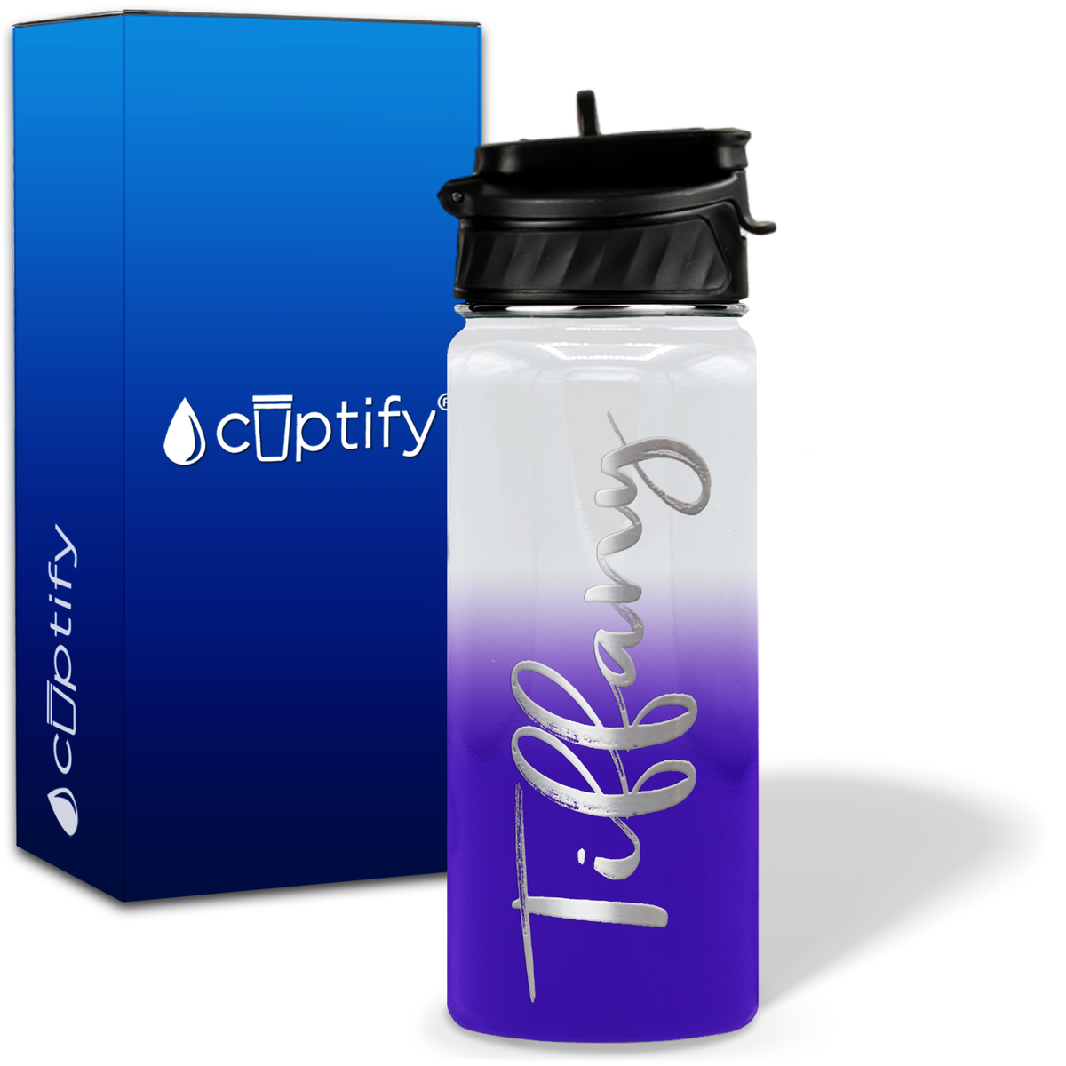 Personalized Tiffany Style on 18oz Water Bottle