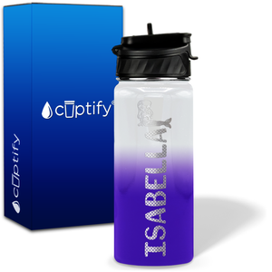 Personalized Mermaid with Name and Icon on 18oz Wide Mouth Kids Water Bottle