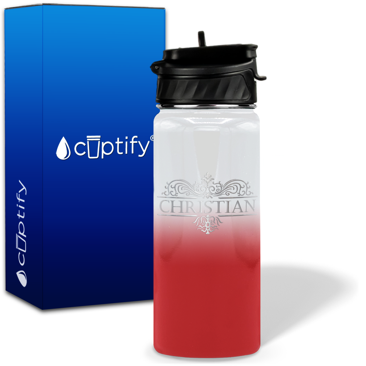 Personalized Vestige Design on 18oz Water Bottle
