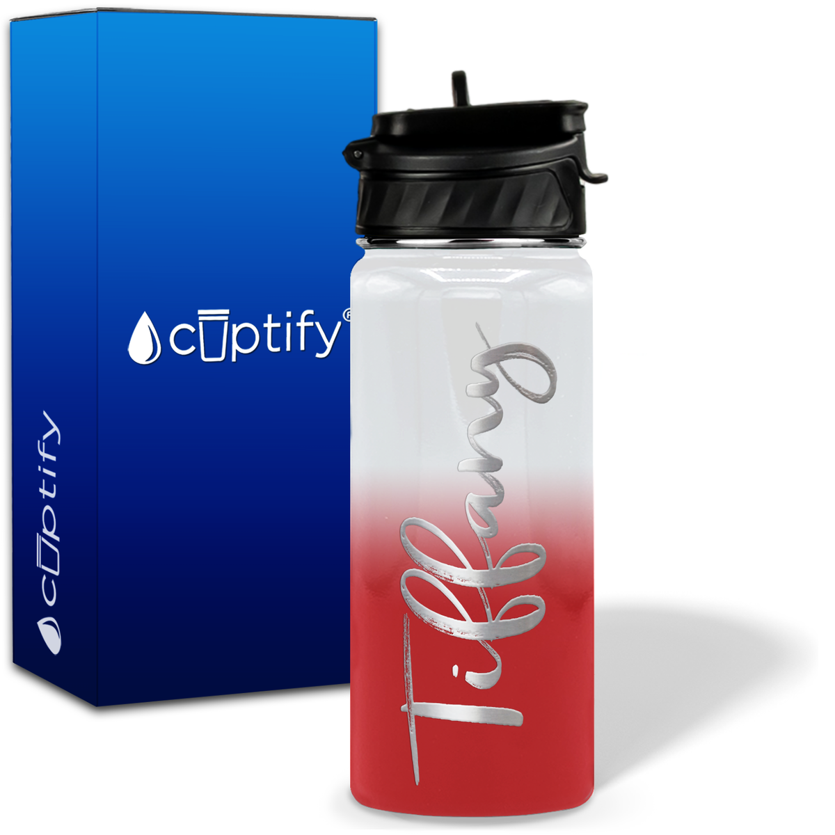 Personalized Tiffany Style on 18oz Water Bottle