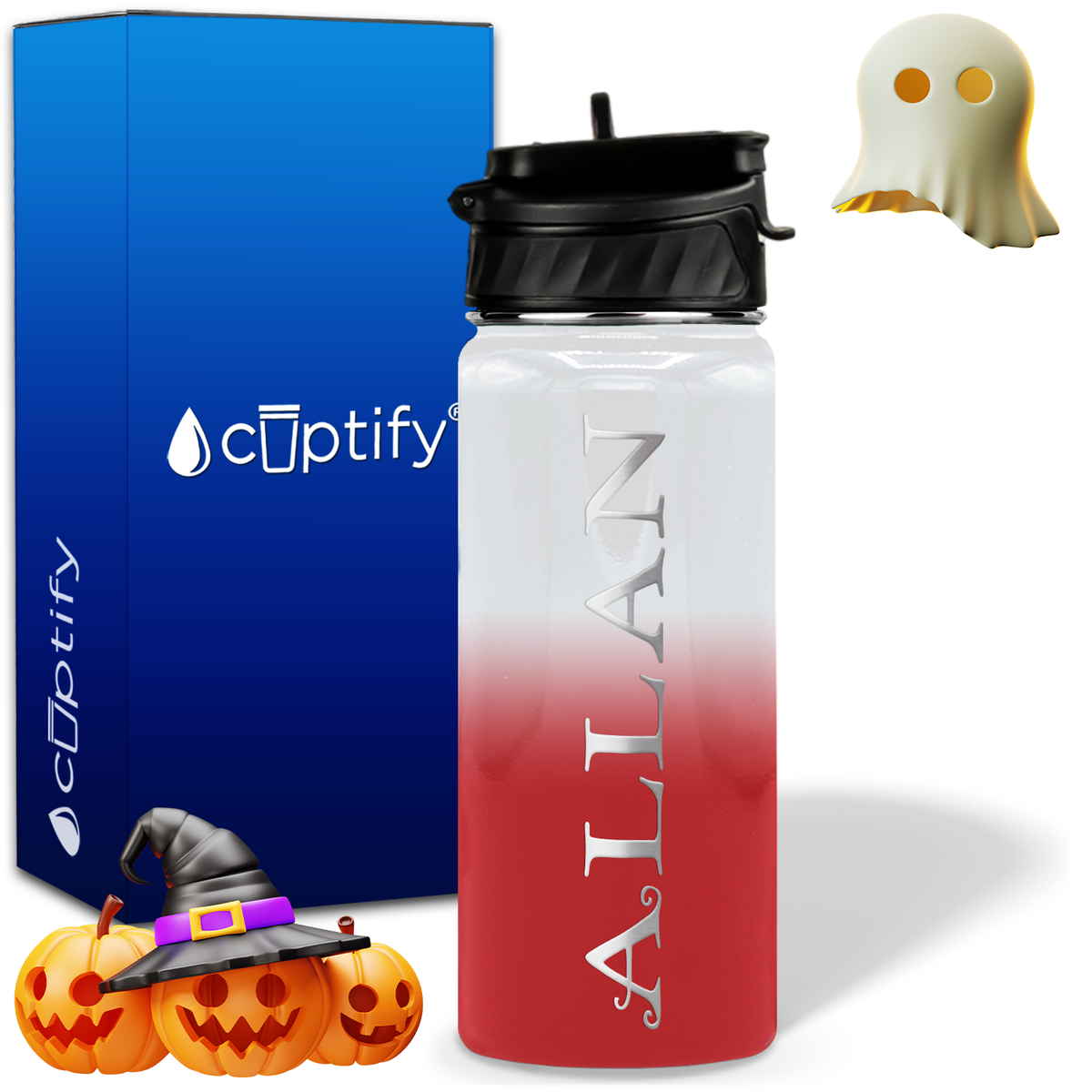 Personalized Eerie Halloween on 18oz Water Bottle