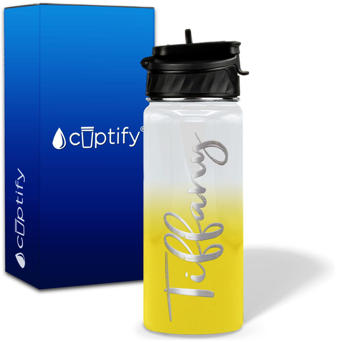 Personalized Tiffany Style on 18oz Water Bottle