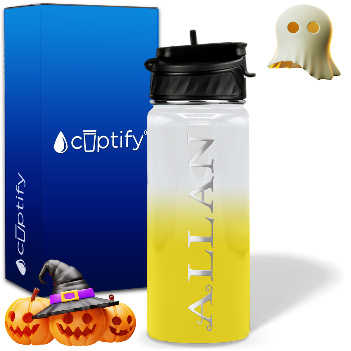 Personalized Eerie Halloween on 18oz Water Bottle