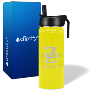 Personalized Initial Block on 18oz Wide Mouth Bottle