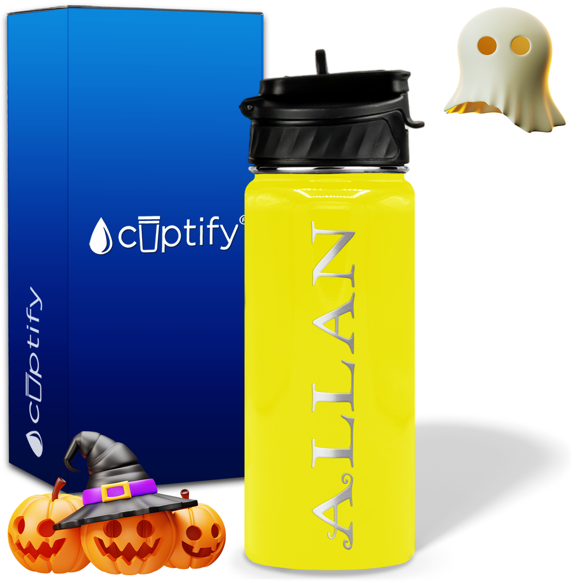 Personalized Eerie Halloween on 18oz Water Bottle