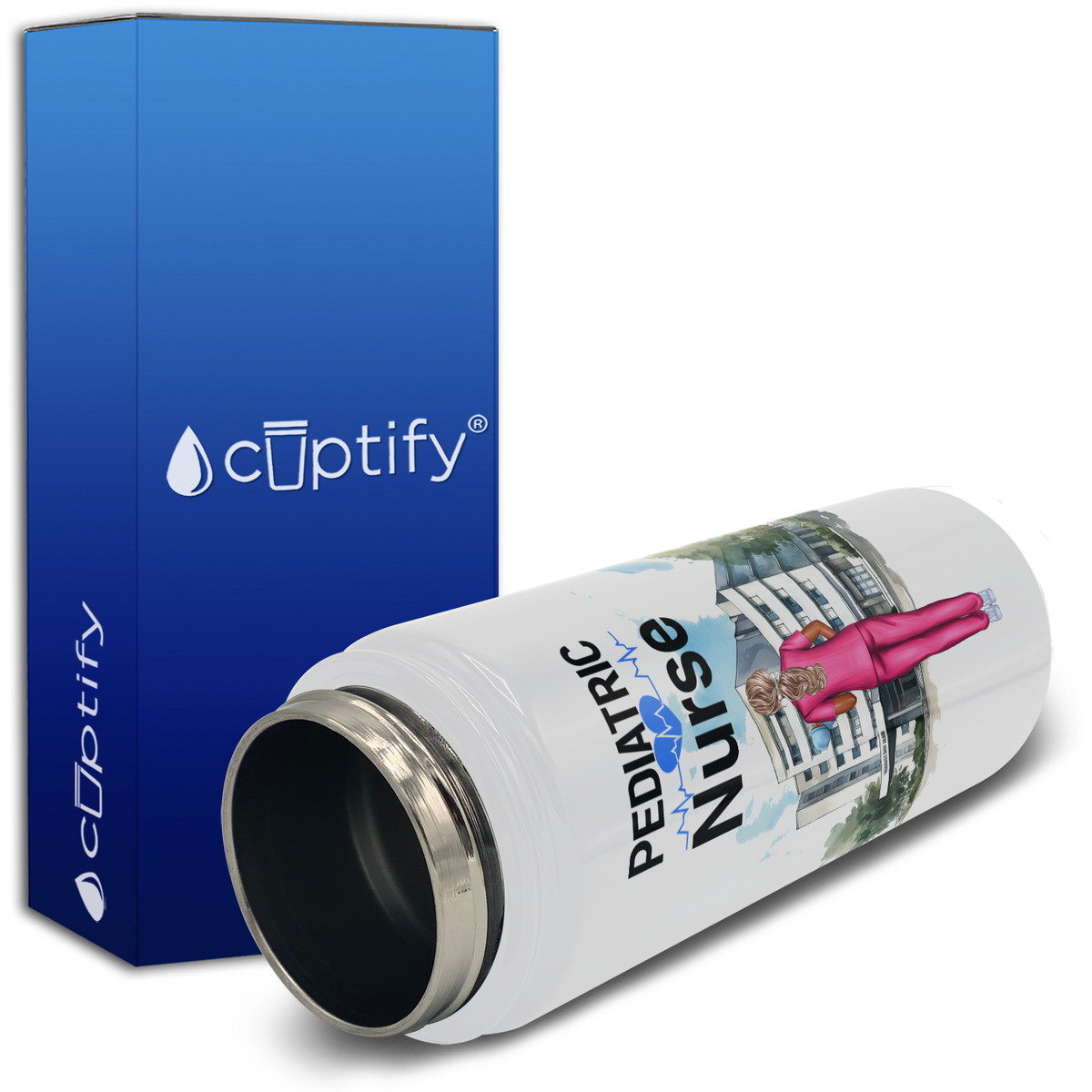 Personalized Pediatric Nurse 18oz Water Bottle