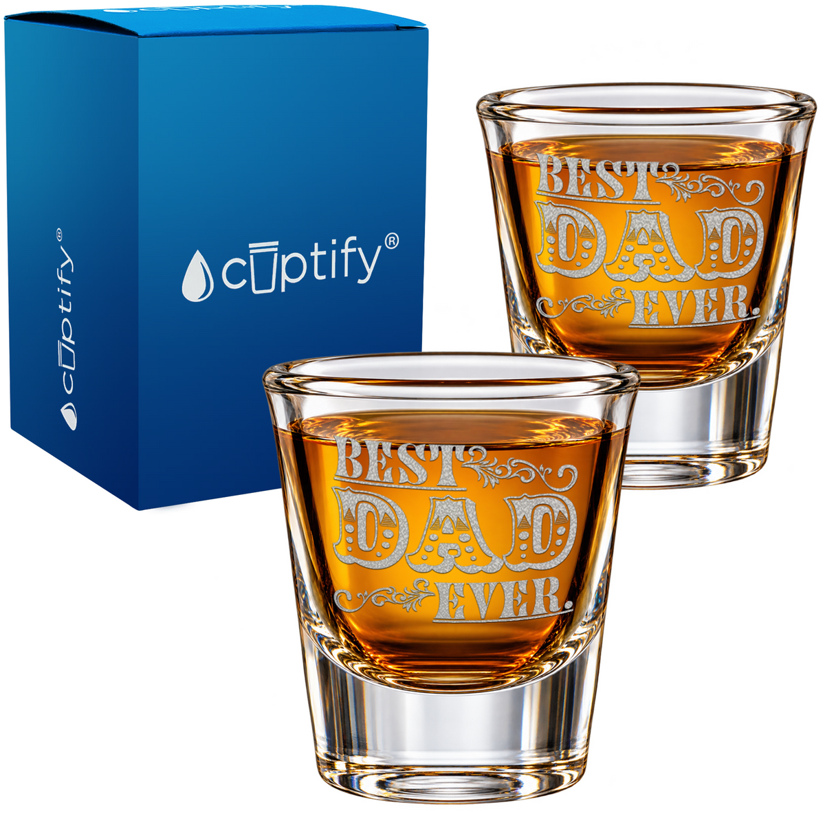 Best Dad Ever Classic on Shot Glass