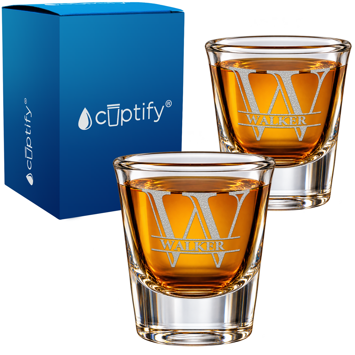 Personalized Imprint Shadow Shot Glass