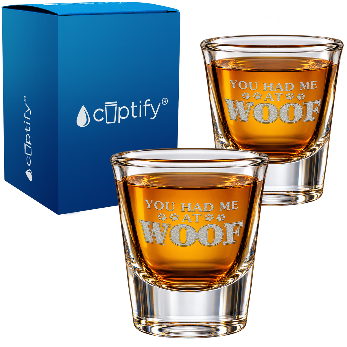 You had me at Woof Shot Glass