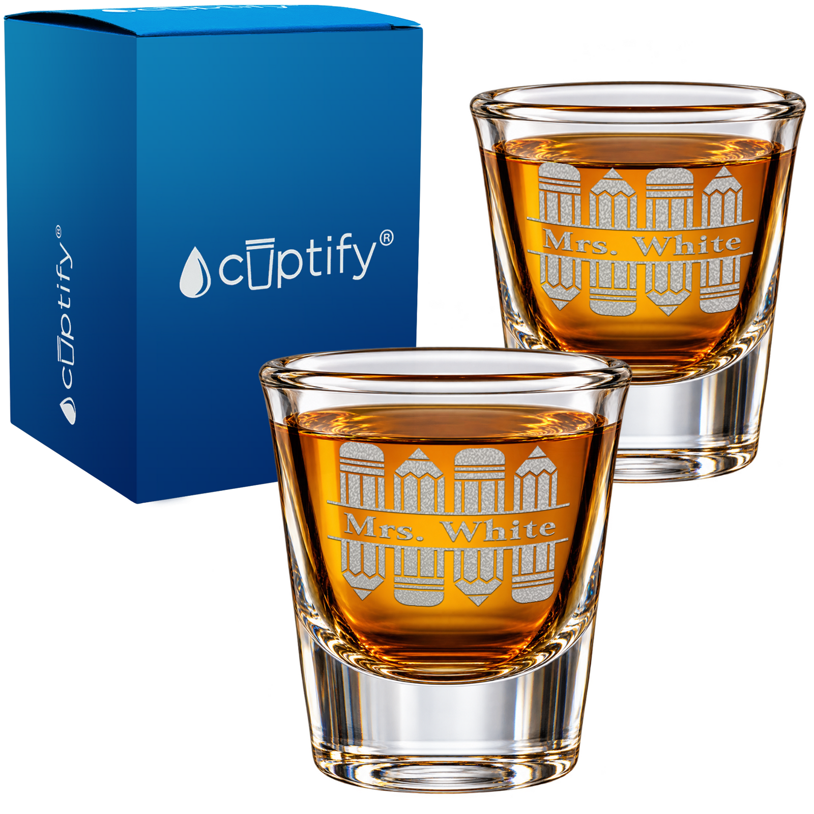 Personalized Teacher Pencils Shot Glass