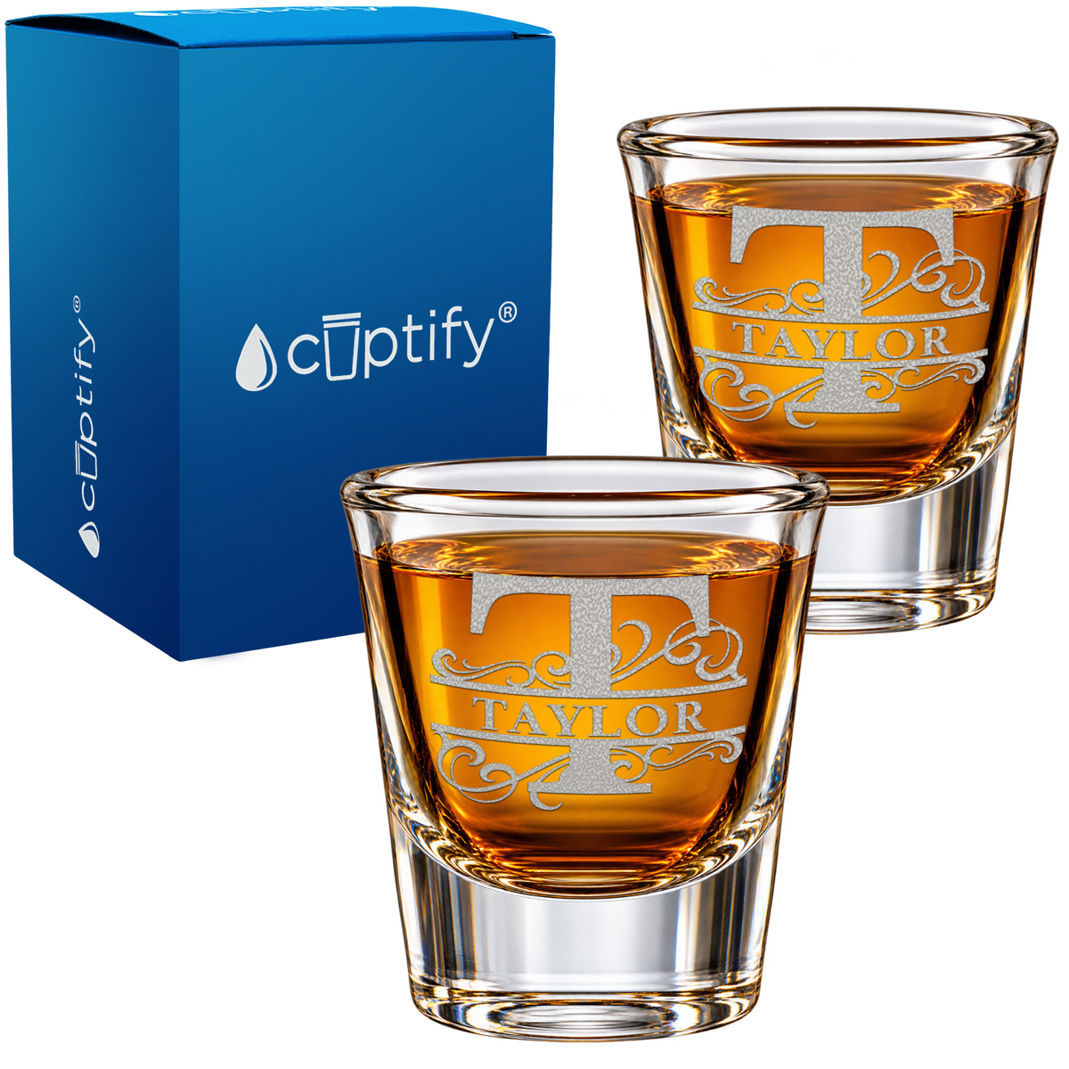 Vine Elegance Monogram Shot Glass