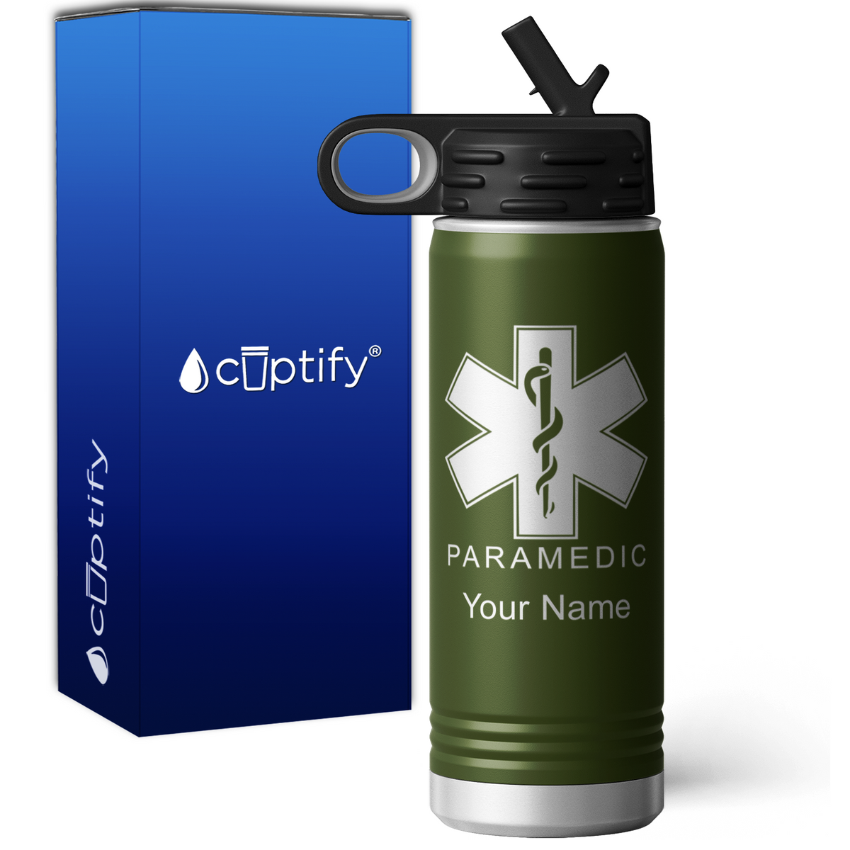 Paramedic Star of Life Personalized 20oz Sport Water Bottle