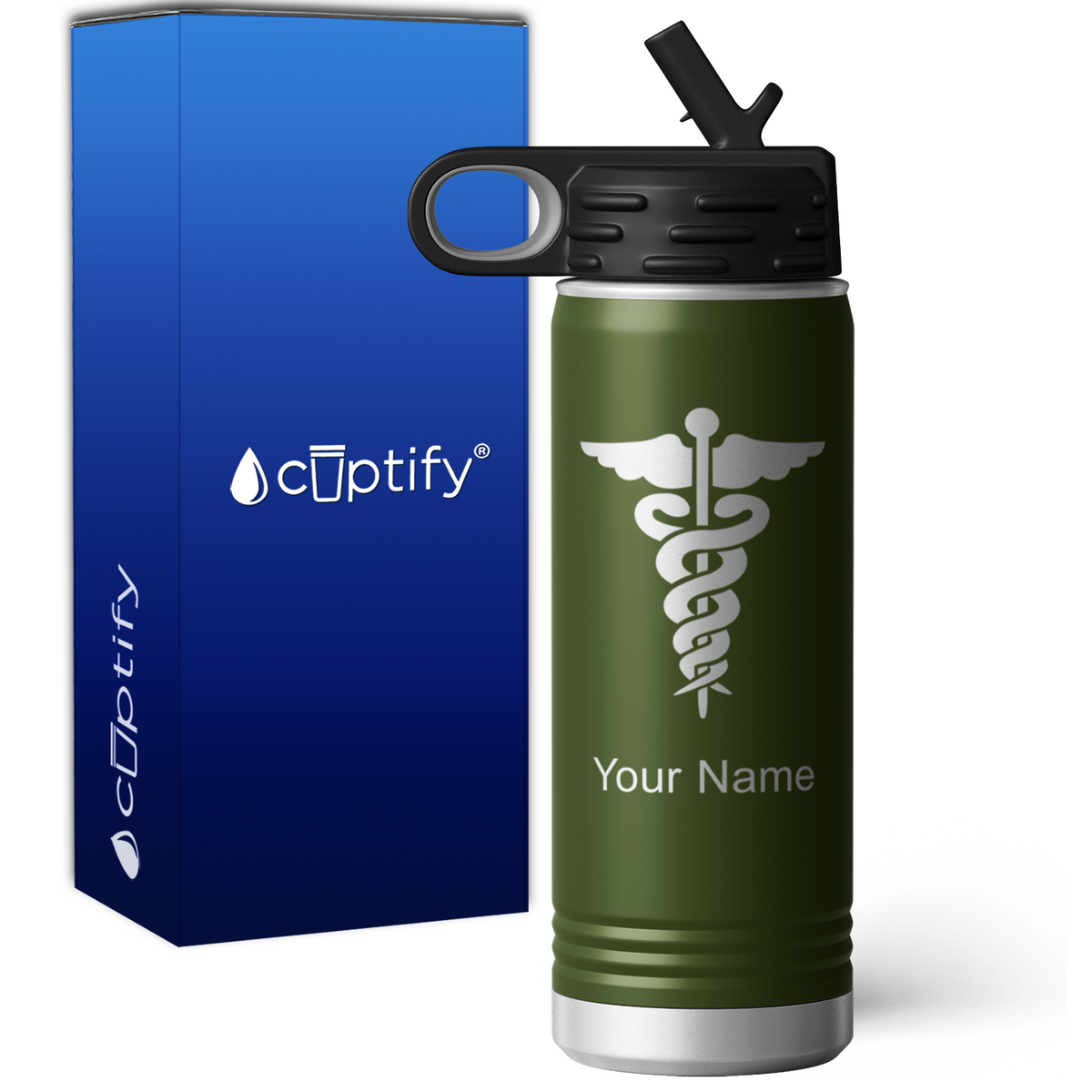 Caduceus Personalized 20oz Sport Water Bottle
