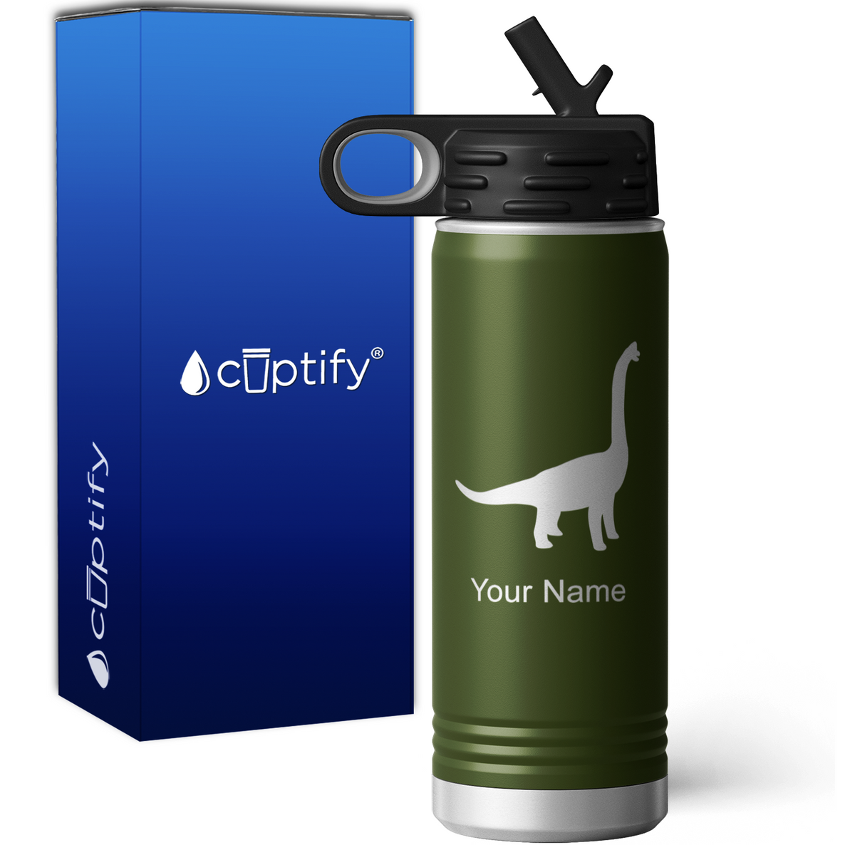 Brachiosaurus Personalized 20oz Sport Water Bottle