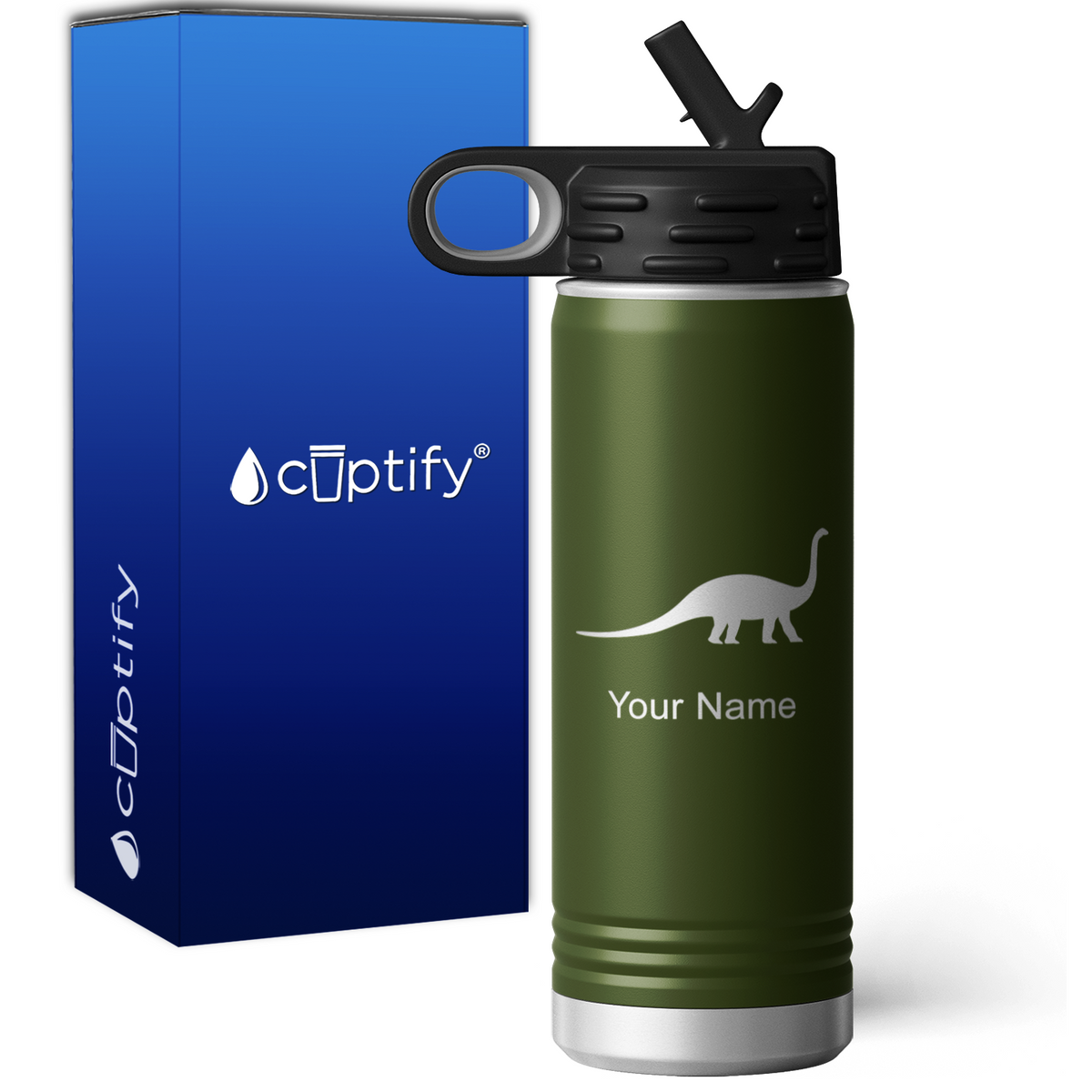 Diplodocus Personalized 20oz Sport Water Bottle