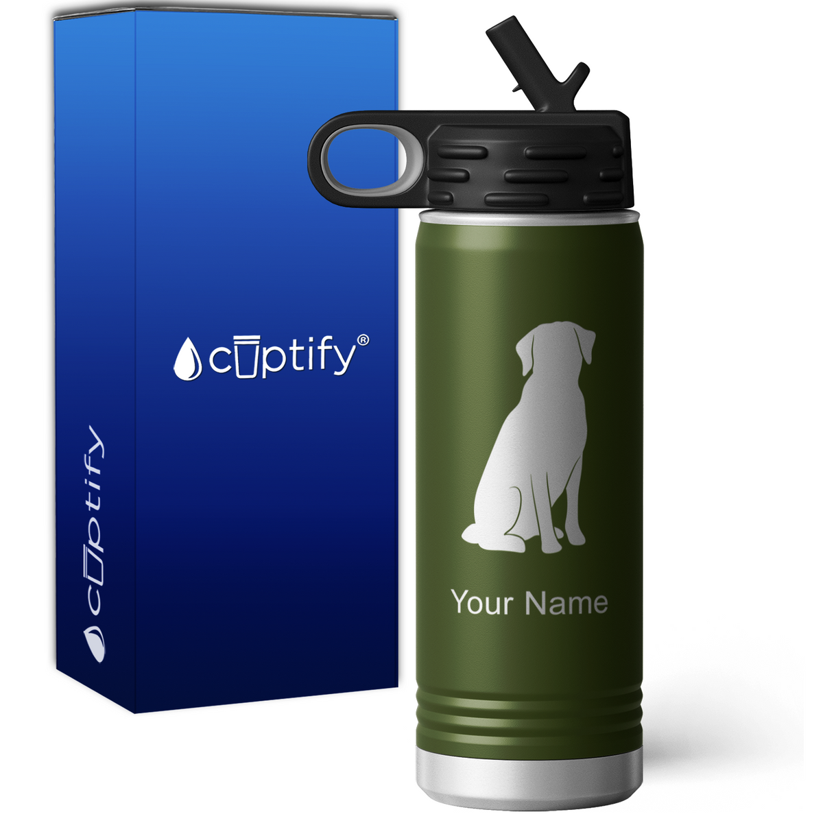Labrador Retriever Personalized 20oz Sport Water Bottle