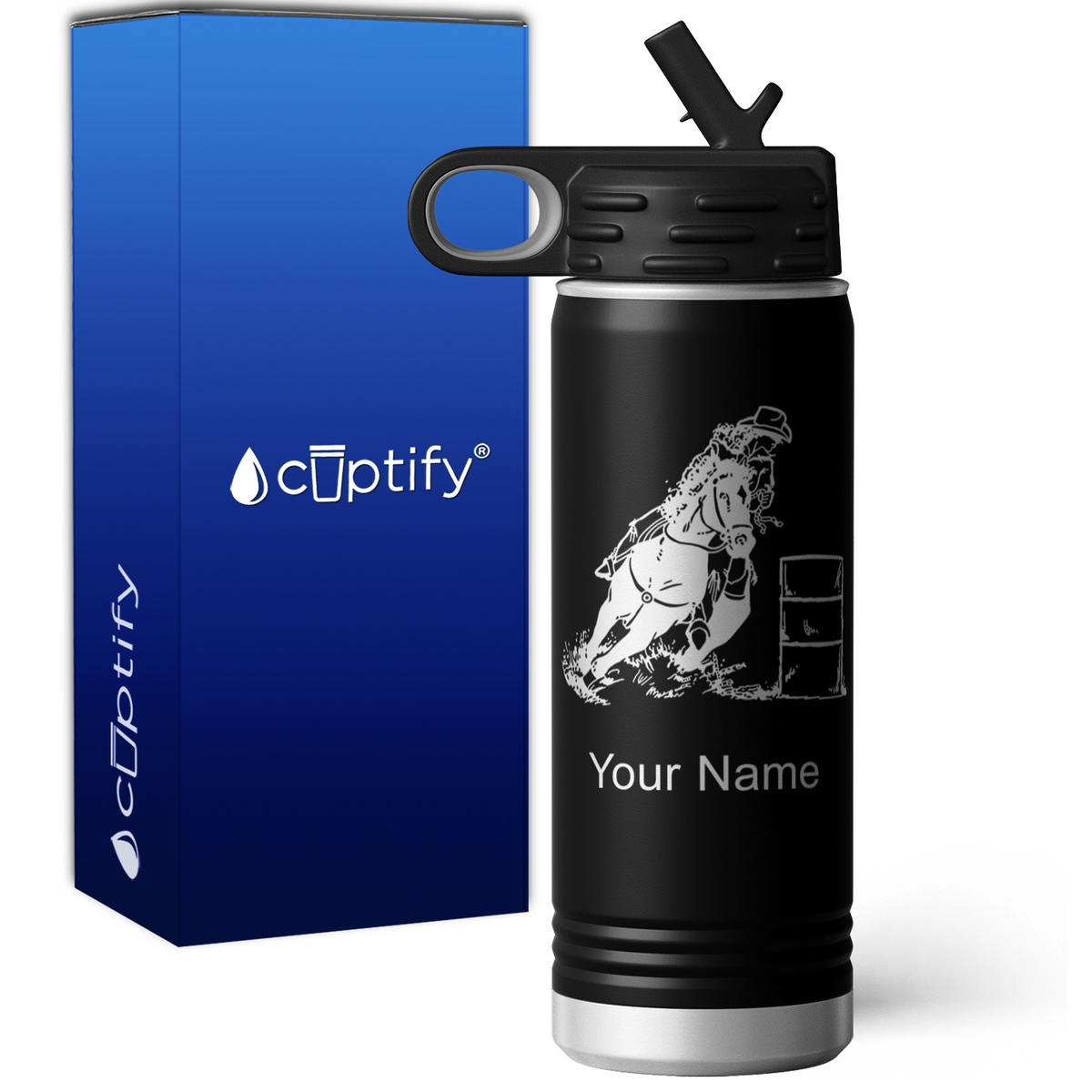 Cowgirl Personalized 20oz Sport Water Bottle