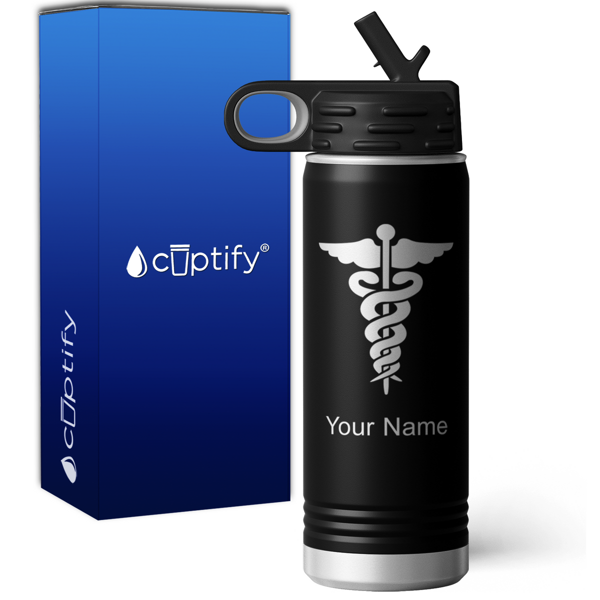 Caduceus Personalized 20oz Sport Water Bottle