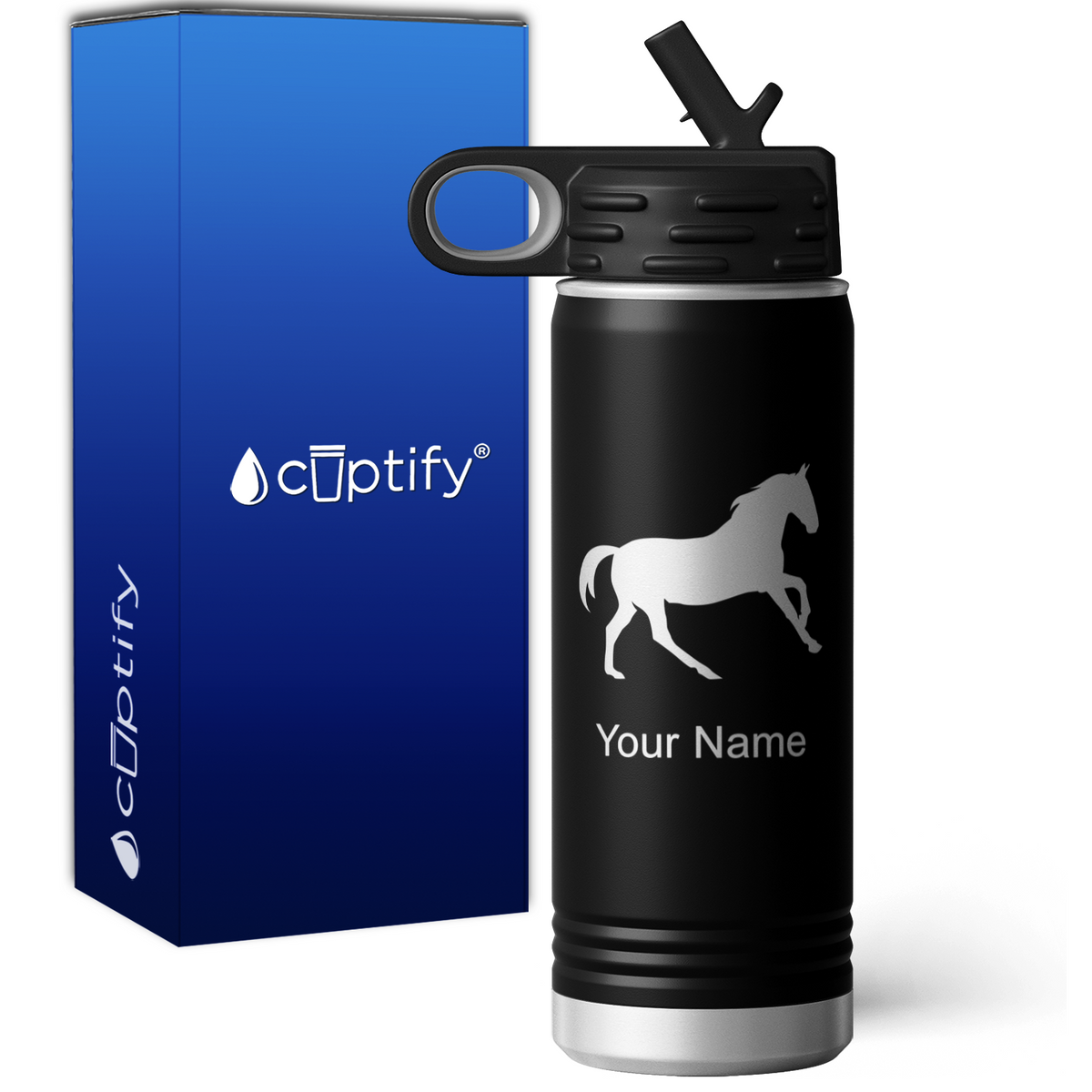 Horse Personalized 20oz Sport Water Bottle