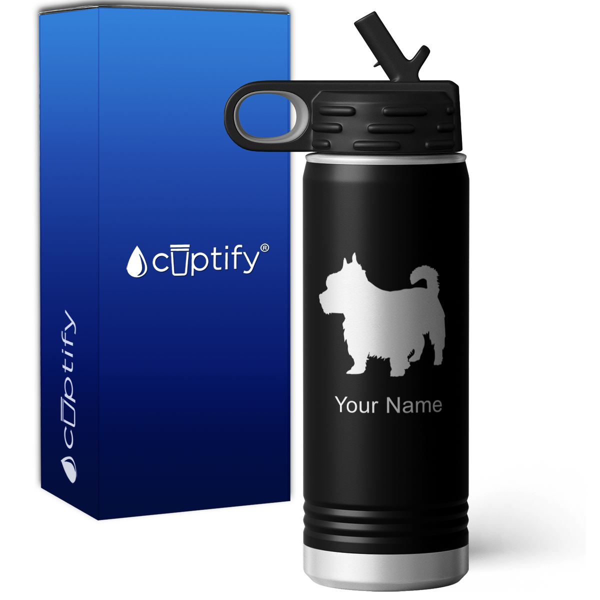 Yorkshire Terrier Personalized 20oz Sport Water Bottle