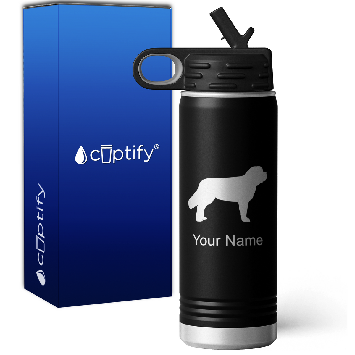 St Bernard Personalized 20oz Sport Water Bottle