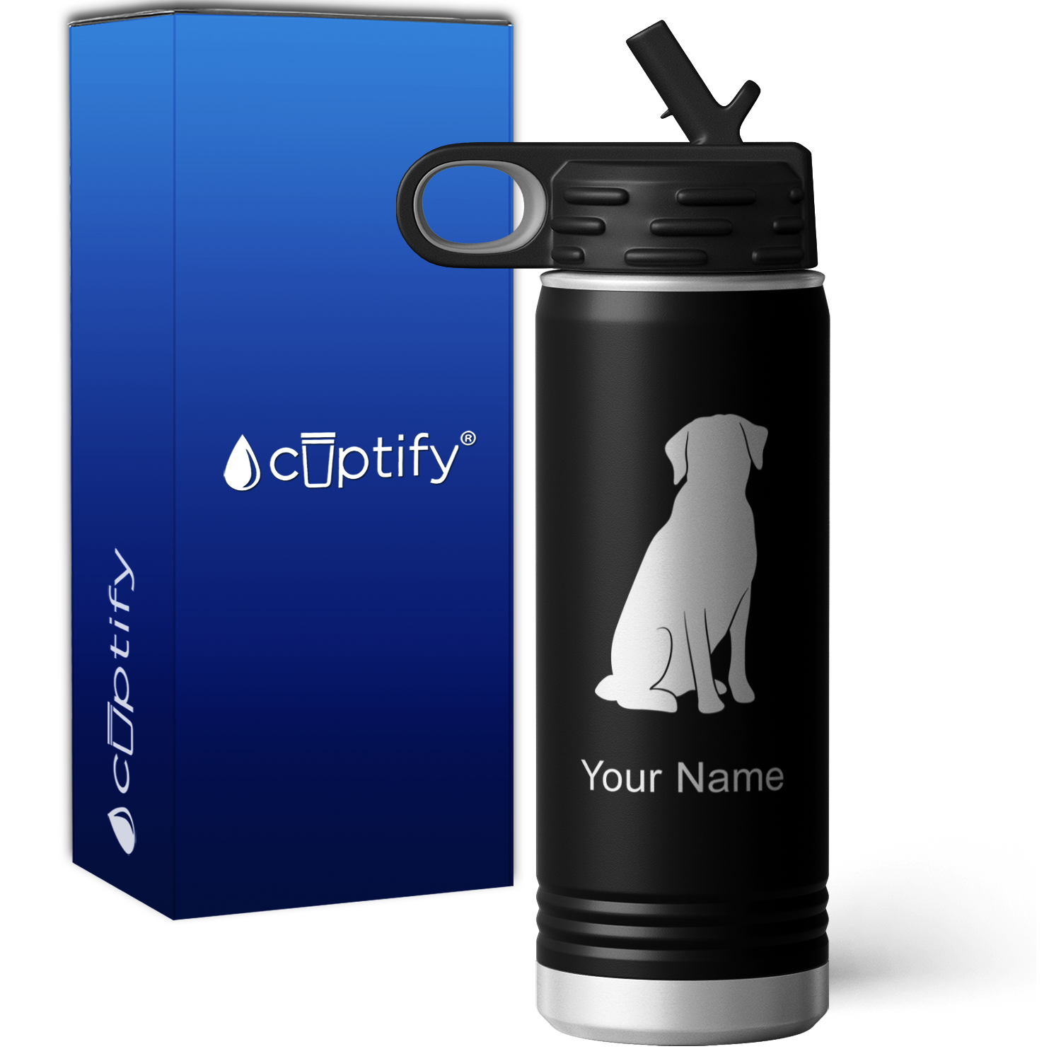 Labrador Retriever Personalized 20oz Sport Water Bottle