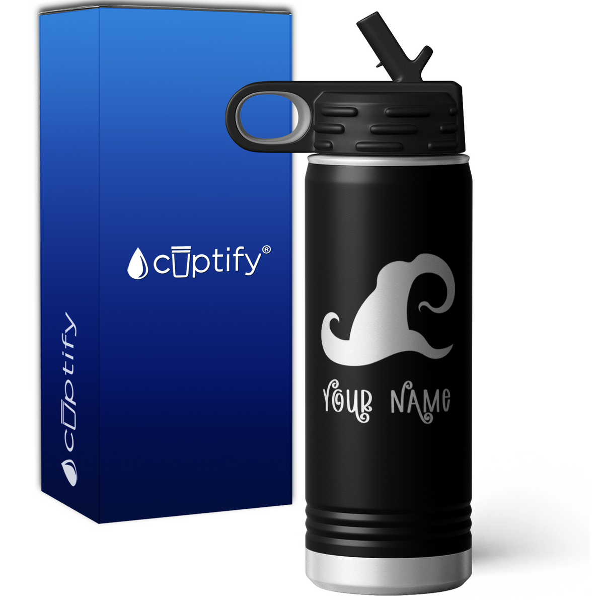 Witchs Hat Personalized 20oz Halloween Sport Water Bottle