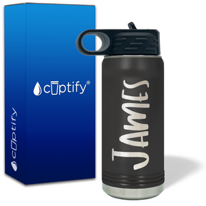 Personalized Kids Water Bottle with Name on 20oz Insulated Water Bottle