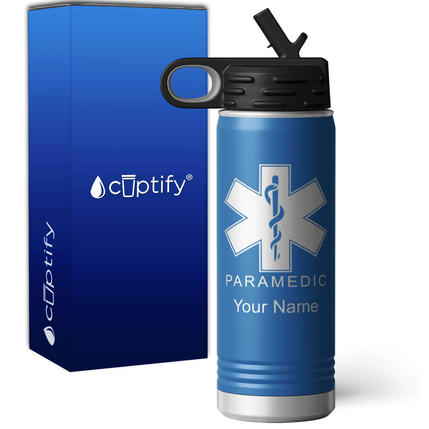 Paramedic Star of Life Personalized 20oz Sport Water Bottle