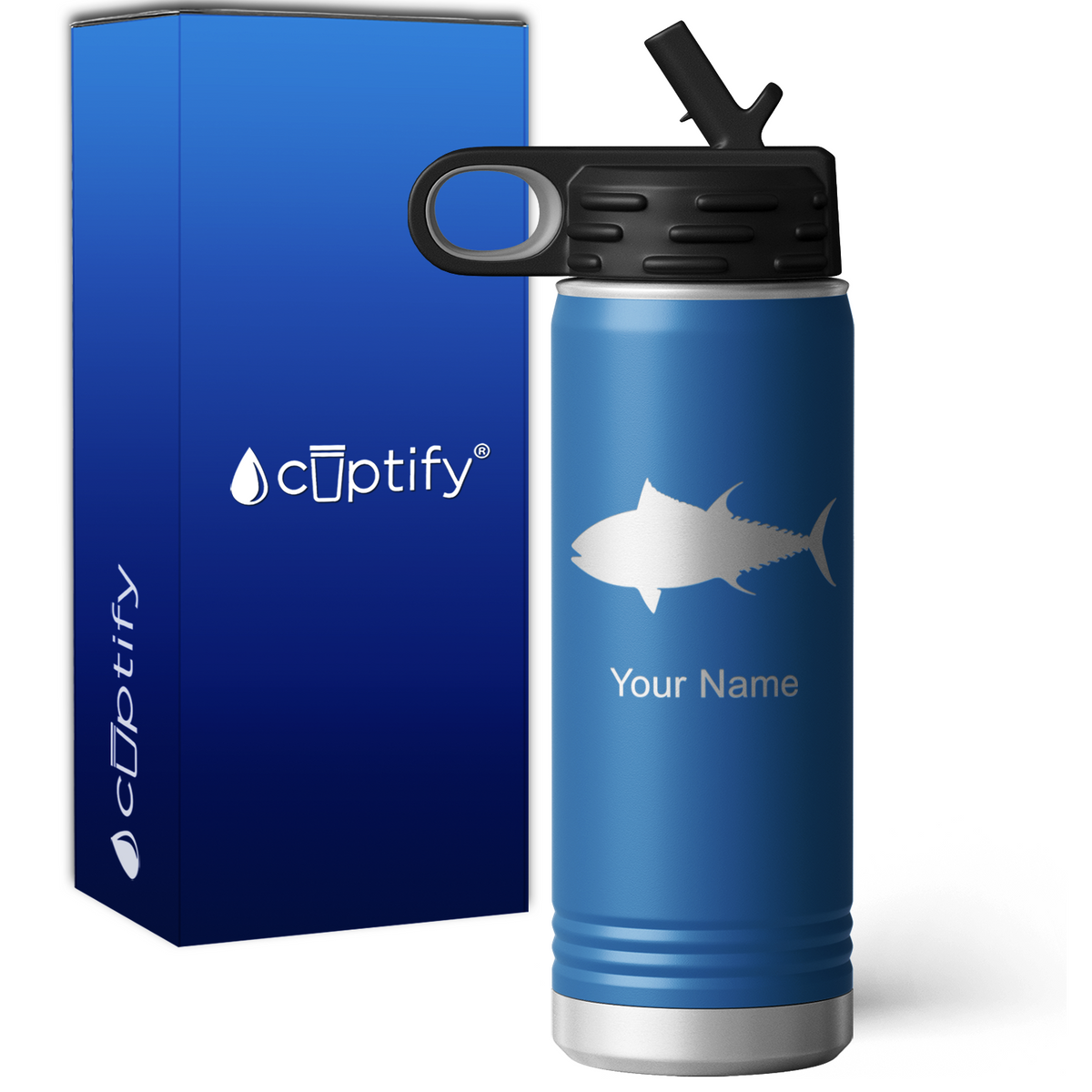 Tuna Fish Personalized 20oz Sport Water Bottle