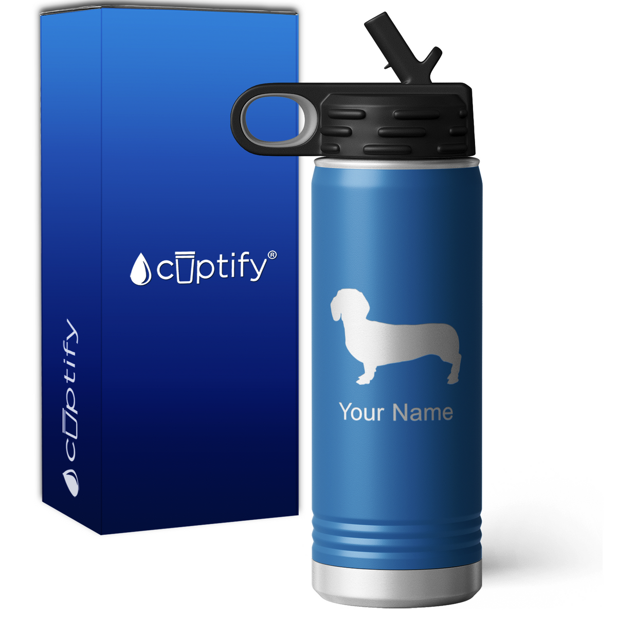 Dachshund Personalized 20oz Sport Water Bottle