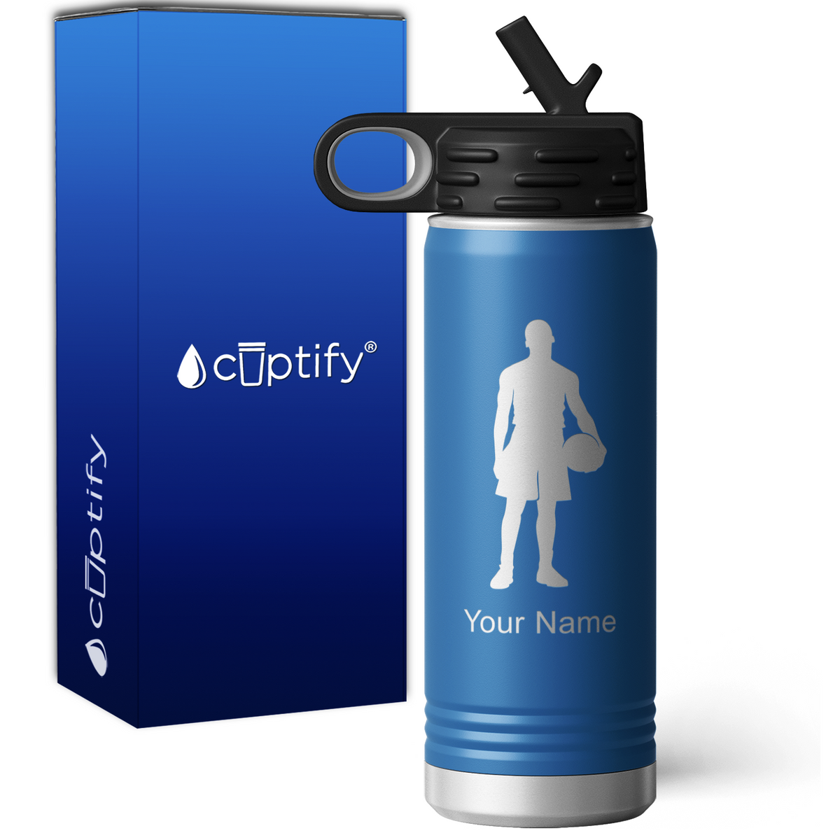 Basketball Player Personalized 20oz Sport Water Bottle